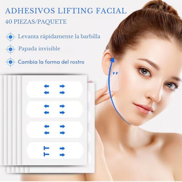 Cinta Lifting Facial Invisible para un delicado rostro en forma de V
