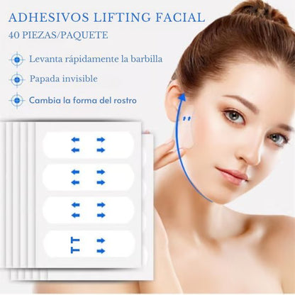 Cinta Lifting Facial Invisible para un delicado rostro en forma de V