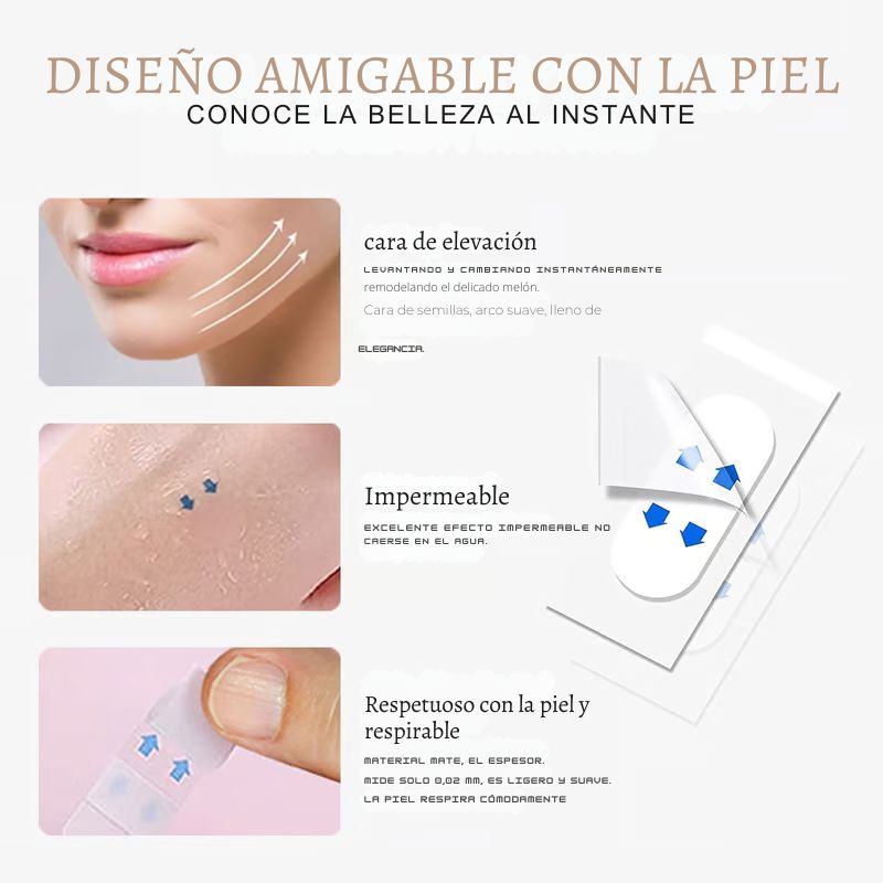 Cinta Lifting Facial Invisible para un delicado rostro en forma de V